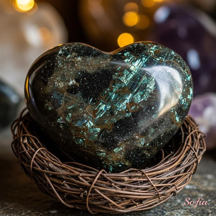 Arfvedsonite Heart