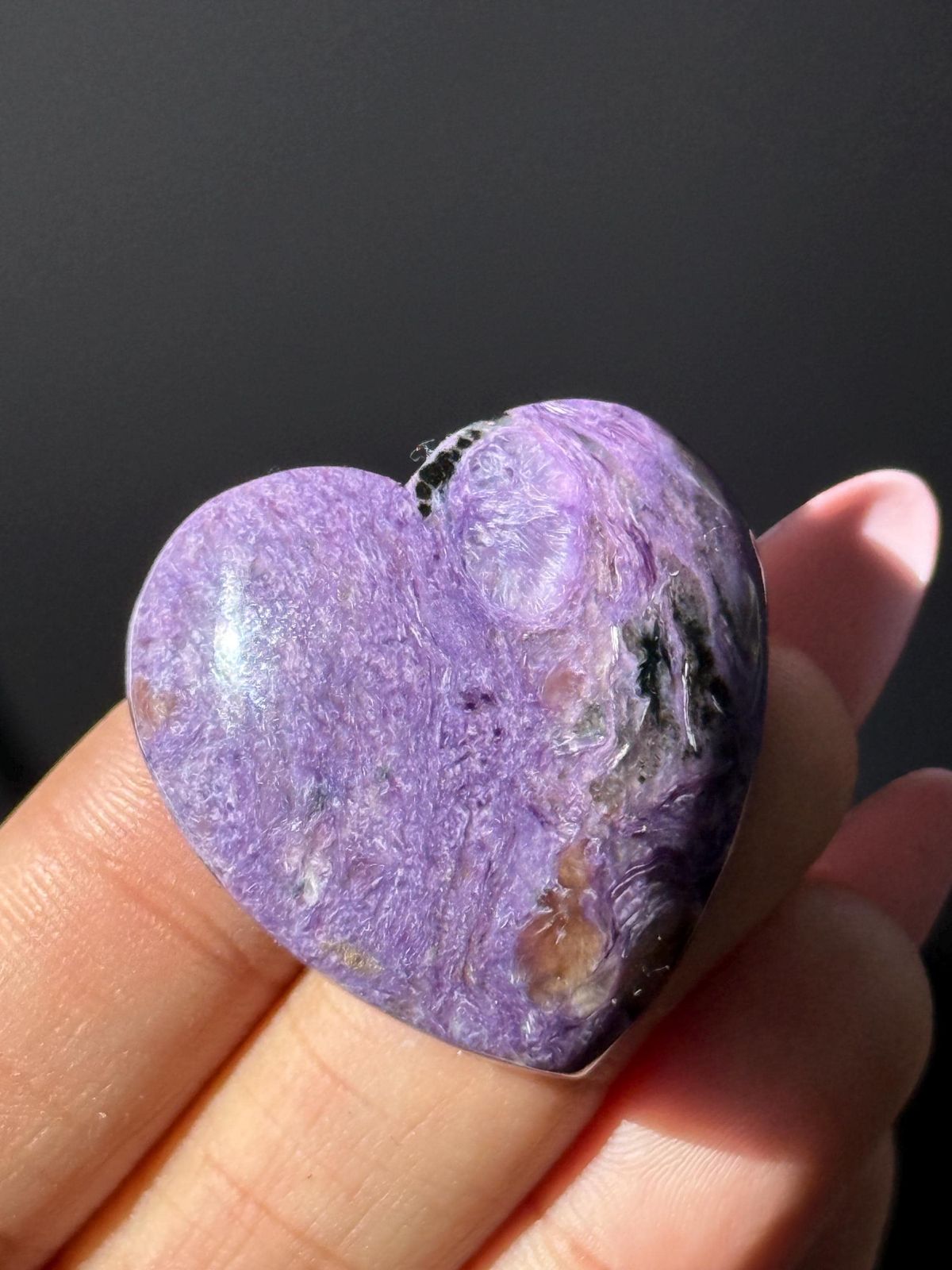 Charoite Heart