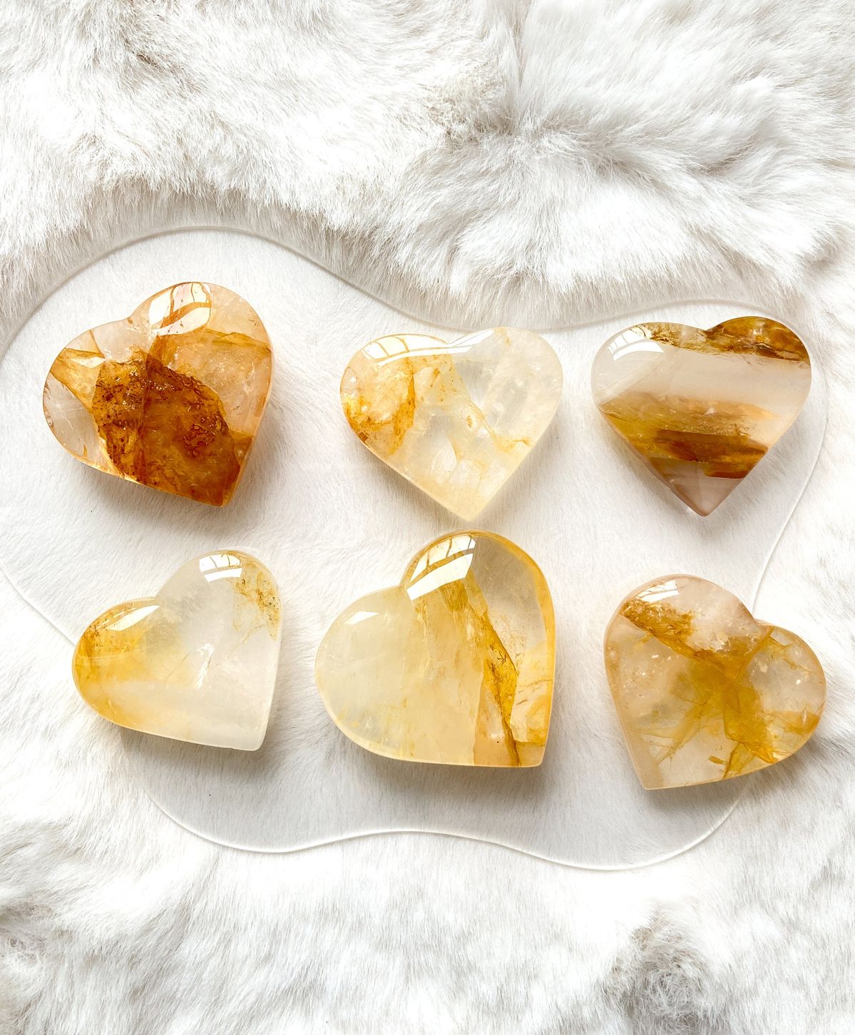 Golden Healer Quartz Heart