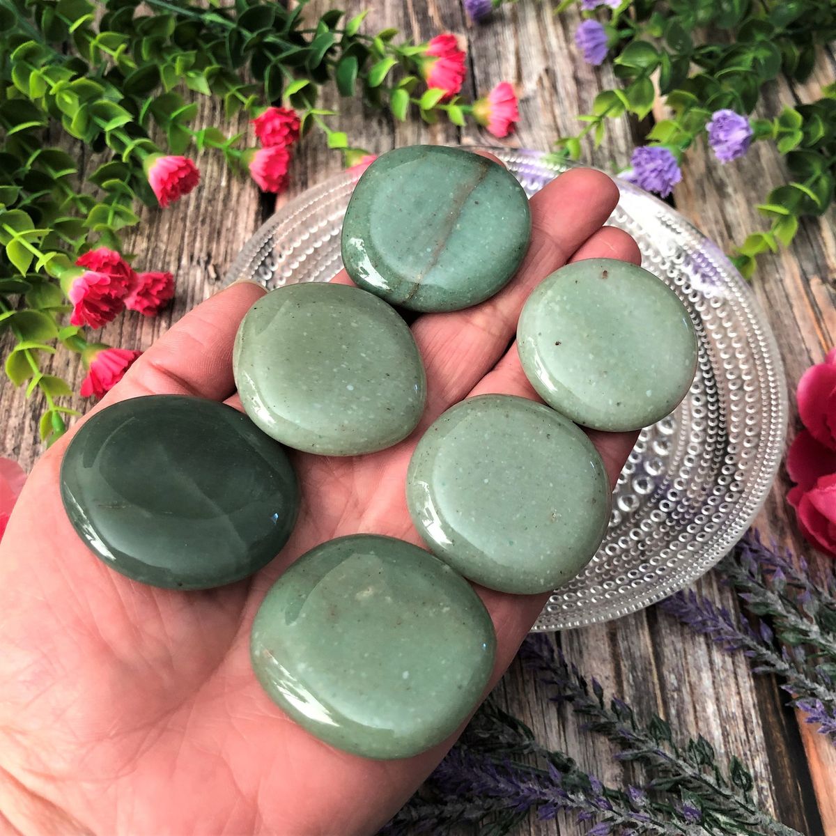 Green Aventurine Palm Stone