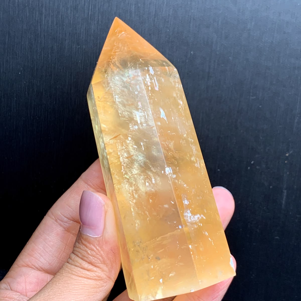 Honey Calcite Point / Tower