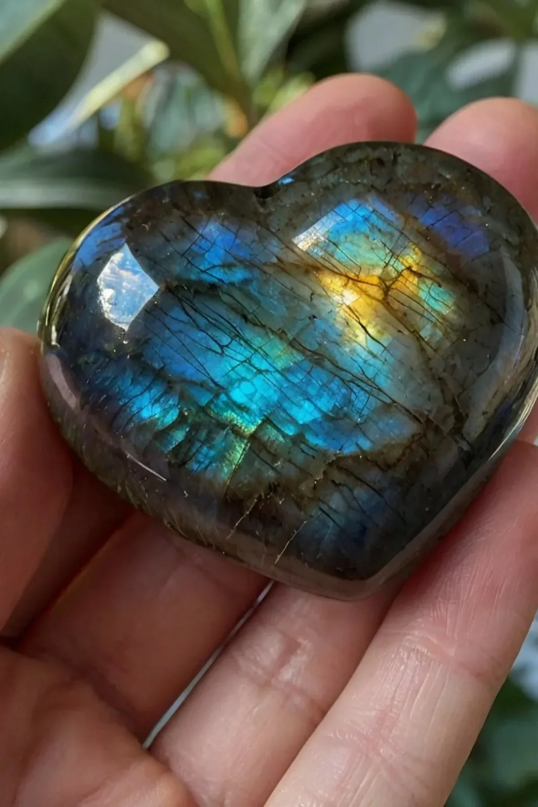 Labradorite Heart