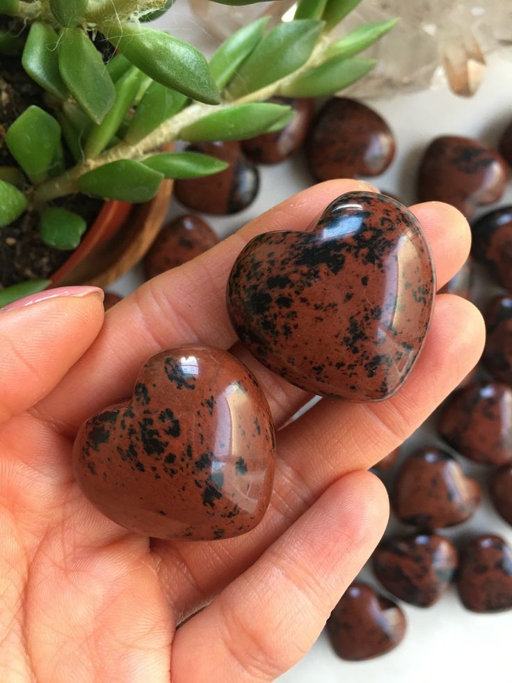 Mahogany Obsidian Heart