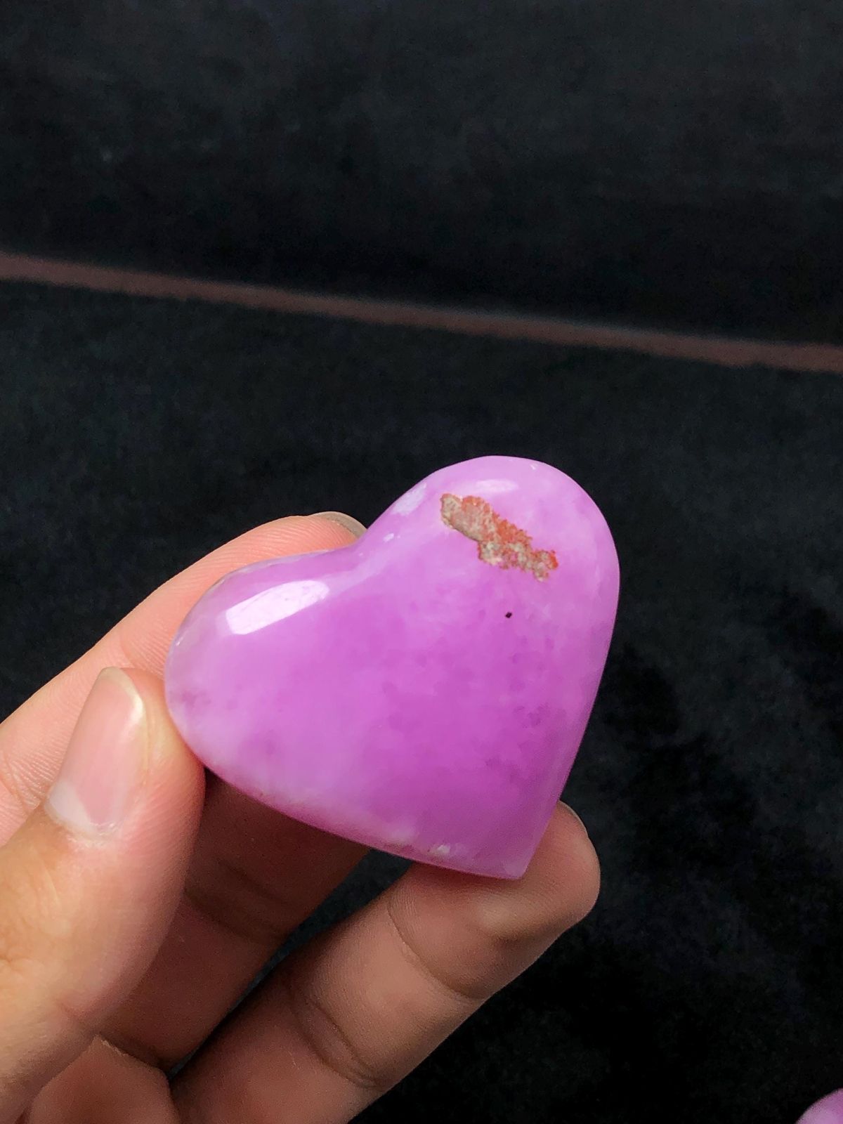 Pink Aragonite Heart