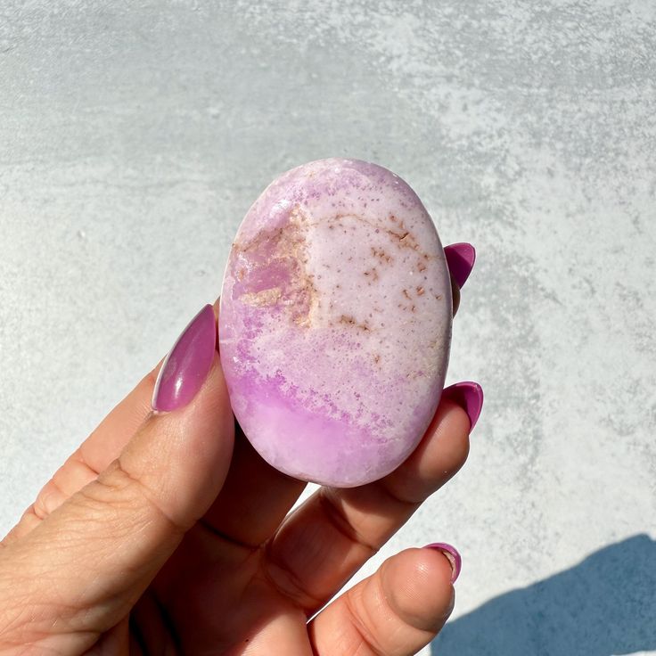 Pink Aragonite Palm Stone